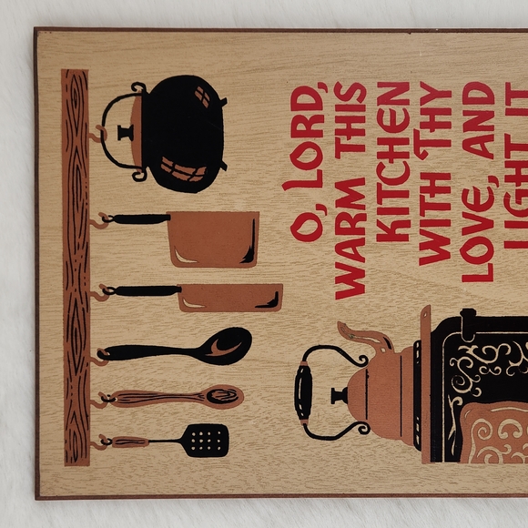 70s Kitchen Prayer, Press board Kitchen decor - Picture 3 of 14